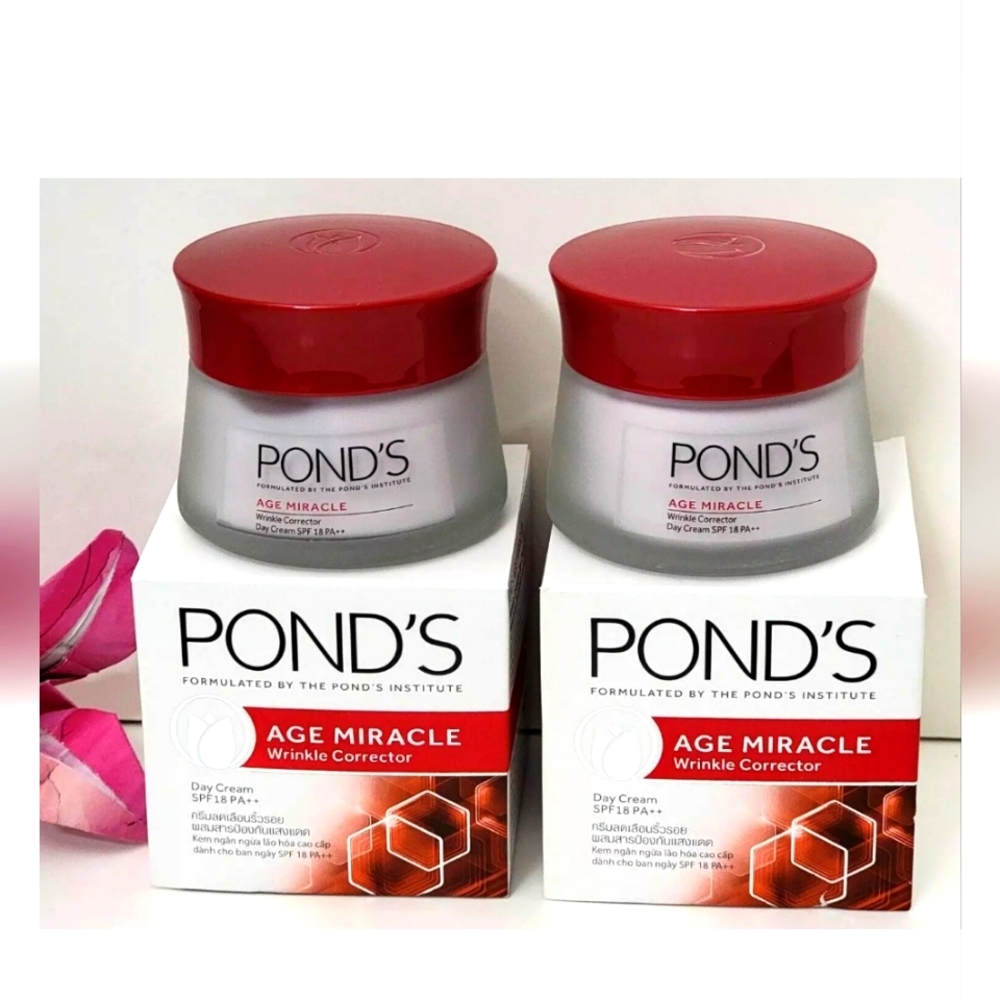 2 pk POND'S AGE MIRACLE WRINKLE CORRECTOR DAY CREAM 1.7 oz SPF 18 PA++ 2026